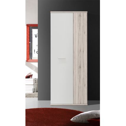Kommode/Schuhschrank SIMO weiß/taupe