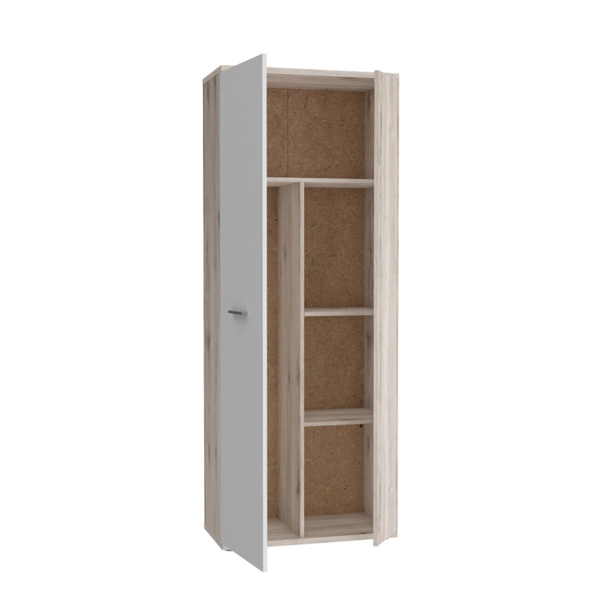 Kommode/Schuhschrank SIMO weiß/taupe