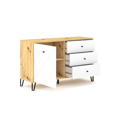 Kommode SULA Artisan-Eiche/weiß