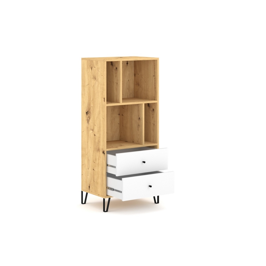 Kommode SULA Eiche Artisan/weiß