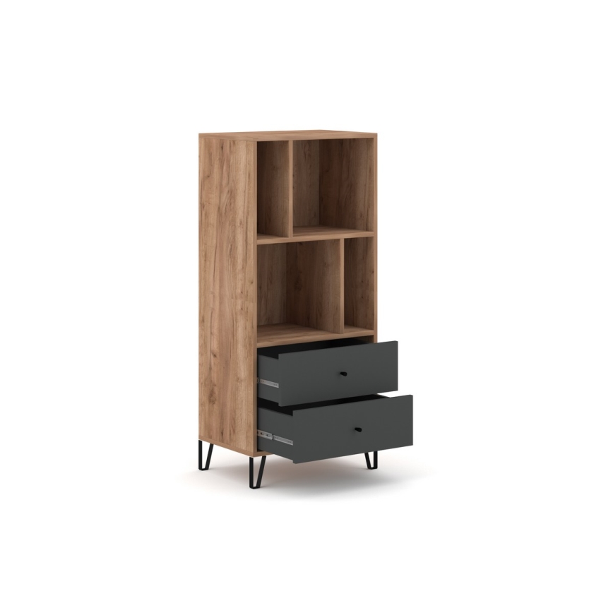 Kommode SULA Eiche Craft/schwarz