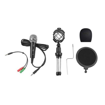 Kondensatormikrofon mit POP-Filter JACK 3,5 mm