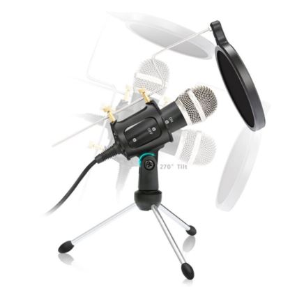 Kondensatormikrofon mit POP-Filter JACK 3,5 mm