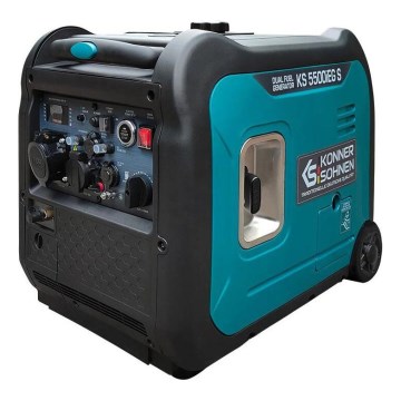 Könner & Söhnen 13046 - Gas- und benzinbetriebener Inverter-Stromgenerator KS 5500iEG S 5500W