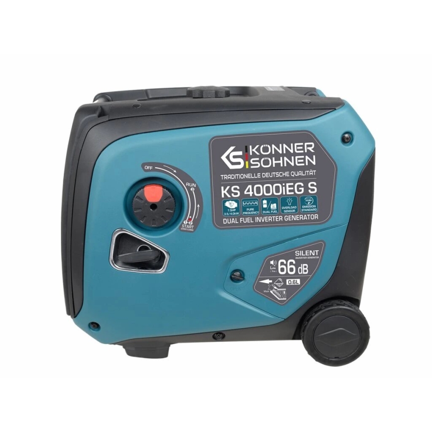 Könner & Söhnen 5106 - Gas- und Benzin-Inverter-Stromgenerator KS 4000iEG S 4000W