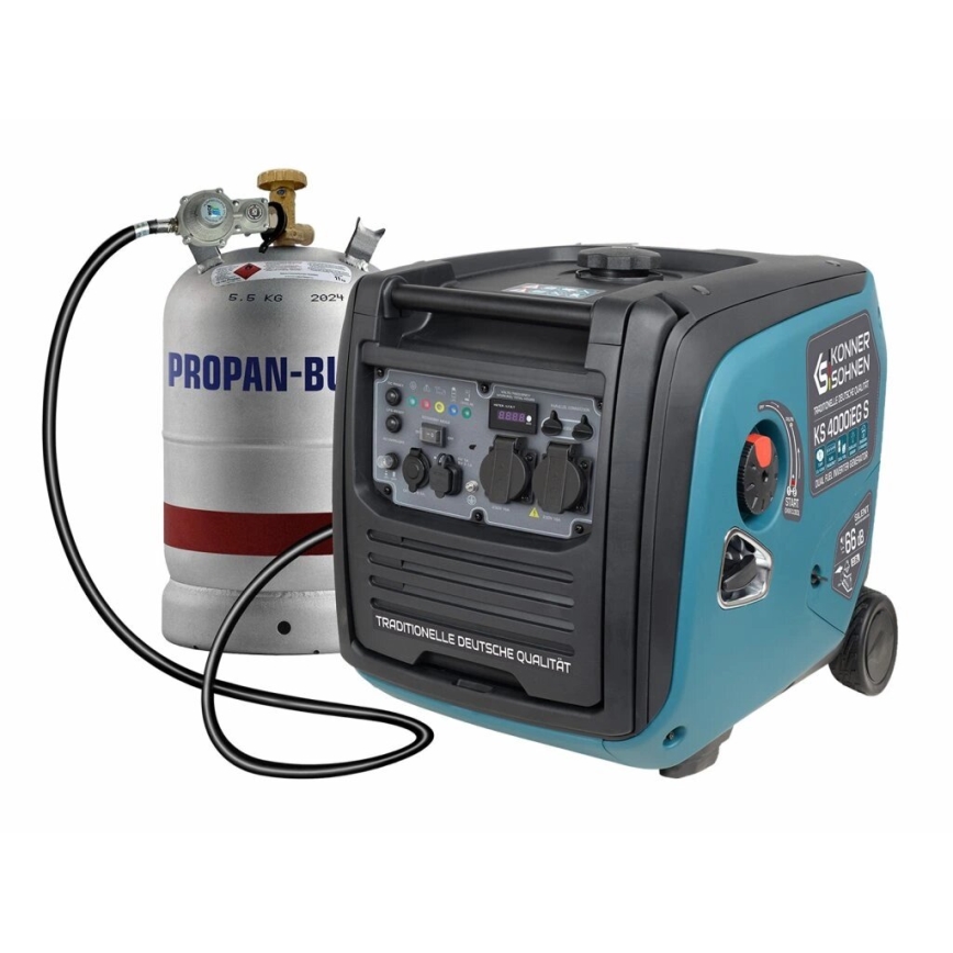 Könner & Söhnen 5106 - Gas- und Benzin-Inverter-Stromgenerator KS 4000iEG S 4000W