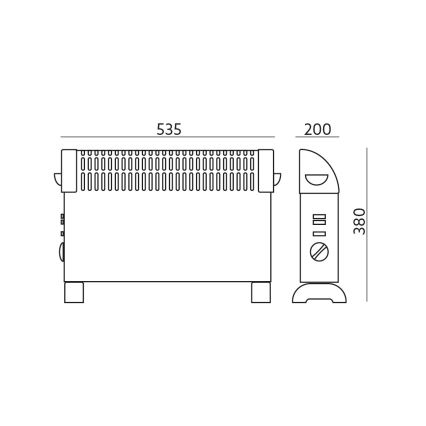 Konvektionsheizung SONDO 750/1250/2000W/230V