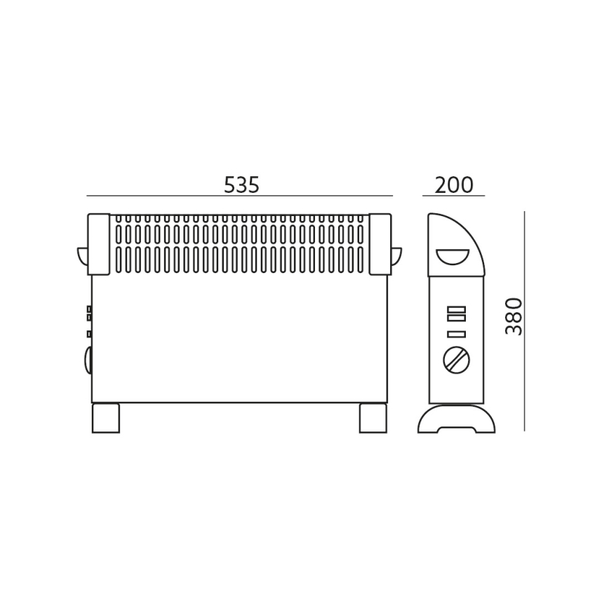 Konvektionsheizung SONDO 750/1250/2000W/230V