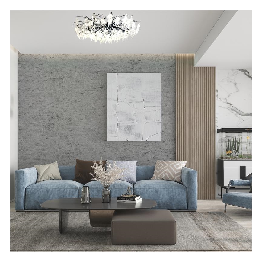 Kristall-Aufbaukronleuchter 12xG9/40W/230V schwarz