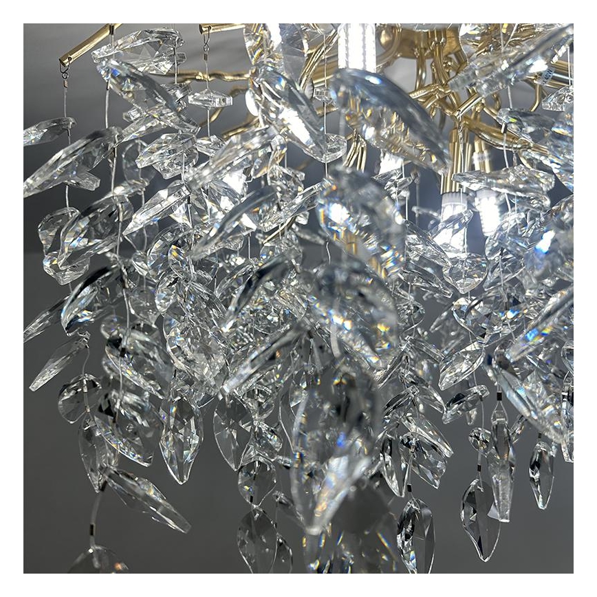 Kristall-Aufbaukronleuchter 9xG9/40W/230V golden