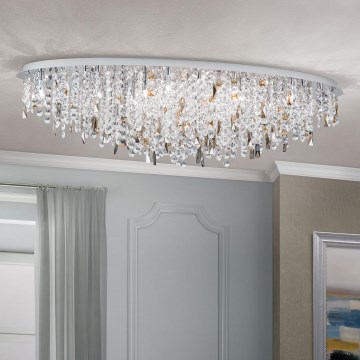 Kristall-Deckenleuchte CRYSTALRIVER 21xG9/40W/230V glänzendes Chrom