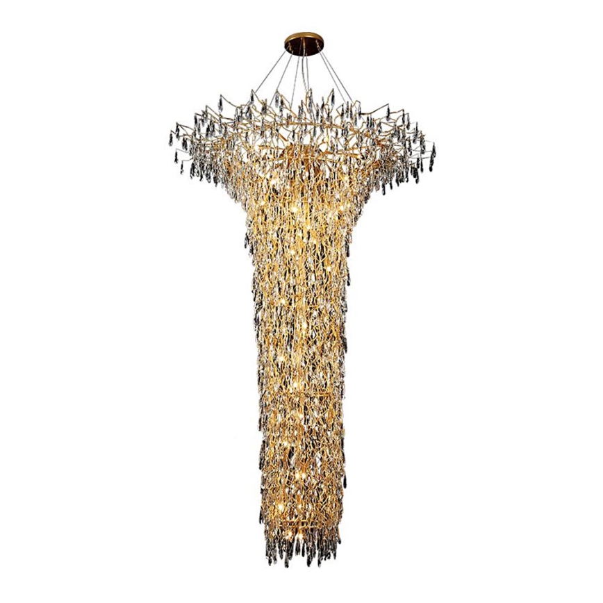 Kristall-Kronleuchter an Schnur 41xG9/40W/230V golden