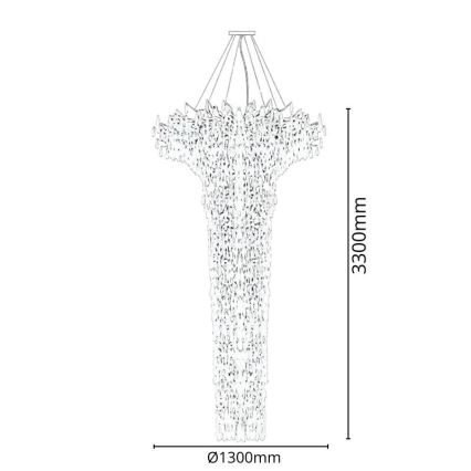 Kristall-Kronleuchter an Schnur 41xG9/40W/230V golden
