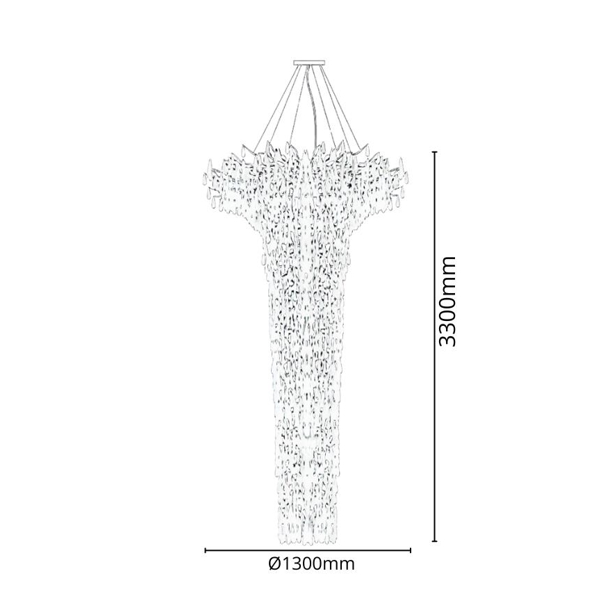 Kristall-Kronleuchter an Schnur 41xG9/40W/230V golden