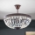 Kristall-Kronleuchter an Stange ARILA 3xE14/40W/230V d 40 cm braun/Patina