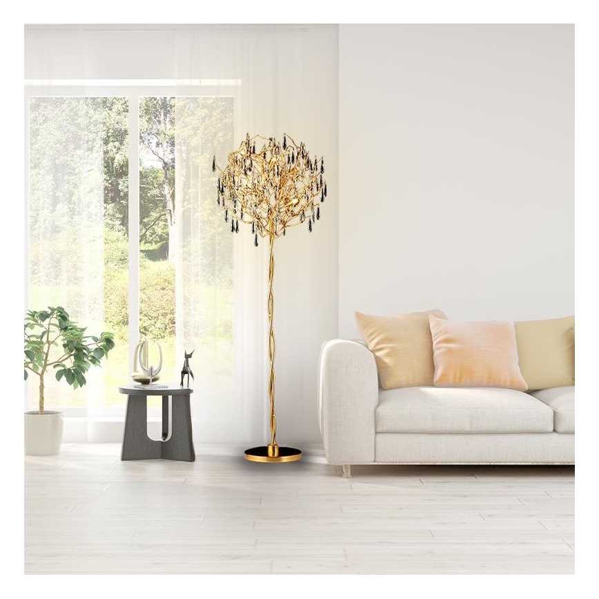 Kristall-Stehleuchte 5xG9/40W/230V golden