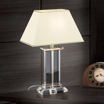 Kristall-Tischleuchte VERONIQUE 1xE27/60W/230V cremefarben/golden