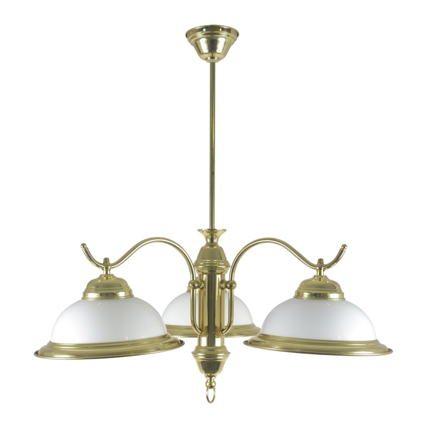 Kronleuchter 3xE27/60W/230V gold | Beleuchtung.de