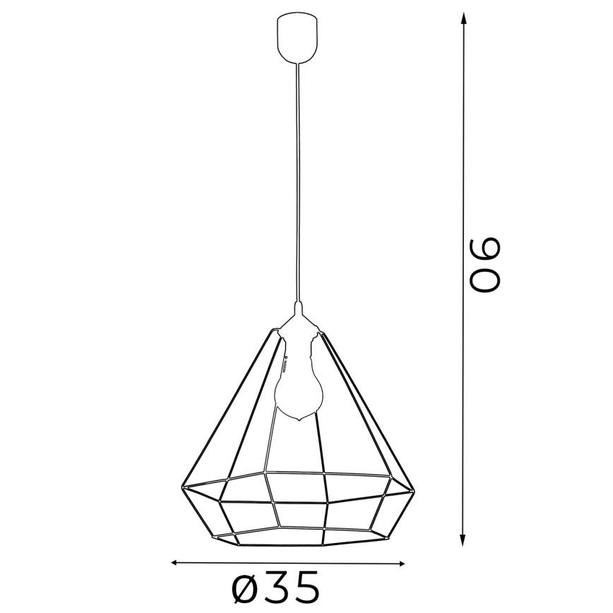 Kronleuchter ALMA 1xE27/60W/230V weiß