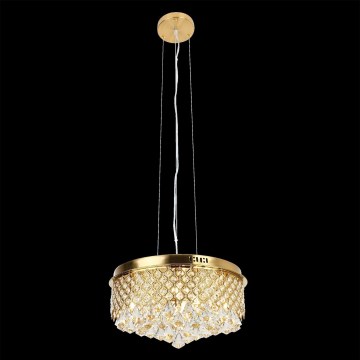 Kronleuchter an Aufhängung AMAPOLI 7xG9/28W/230V d 45 cm golden