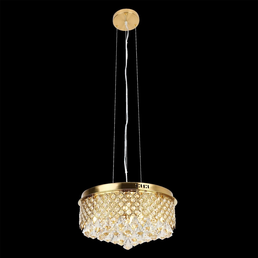 Kronleuchter an Aufhängung AMAPOLI 7xG9/28W/230V d 45 cm golden