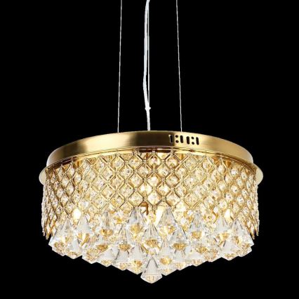 Kronleuchter an Aufhängung AMAPOLI 7xG9/28W/230V d 45 cm golden