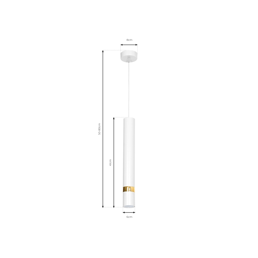 Kronleuchter an einer Litze JOKER 1xGU10/25W/230V weiß