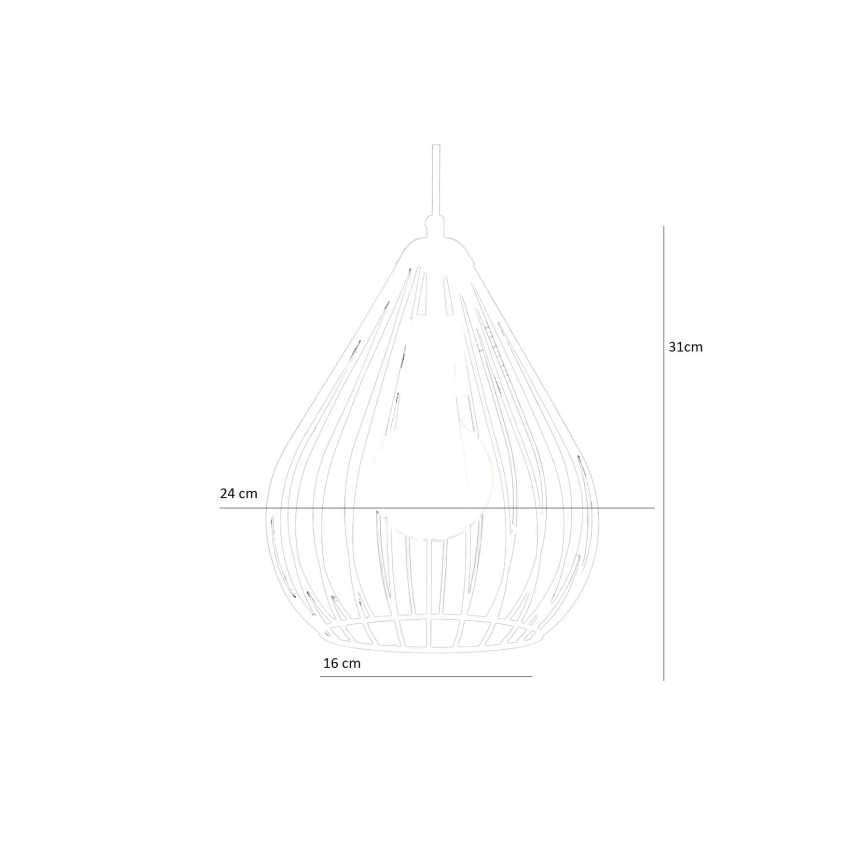 Kronleuchter an einer Schnur 1xE27/60W/230V