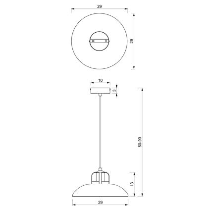 Kronleuchter an einer Schnur FELIX 1xE27/60W/230V weiß