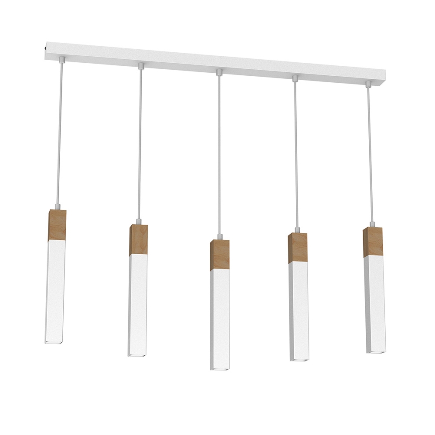 Kronleuchter an einer Schnur SOLO 5xGU10/MR11/40W/230V weiß