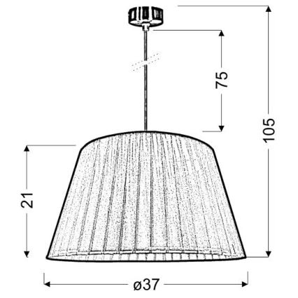 Kronleuchter an einer Schnur TIZIANO 1xE27/60W/230V schwarz