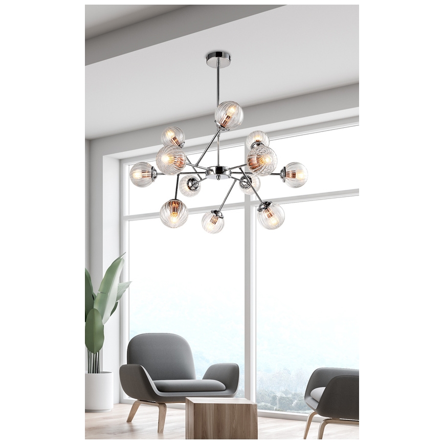 Kronleuchter an einer Stange BEST 12xE14/40W/230V
