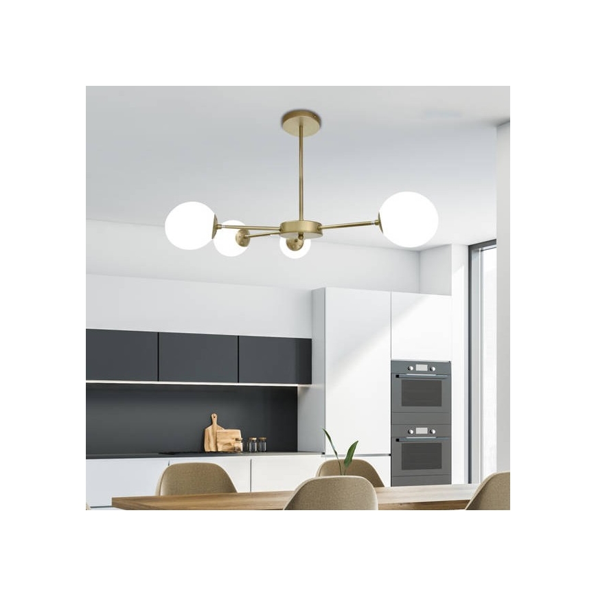 Kronleuchter an einer Stange MATI 4xG9/20W/230V gold
