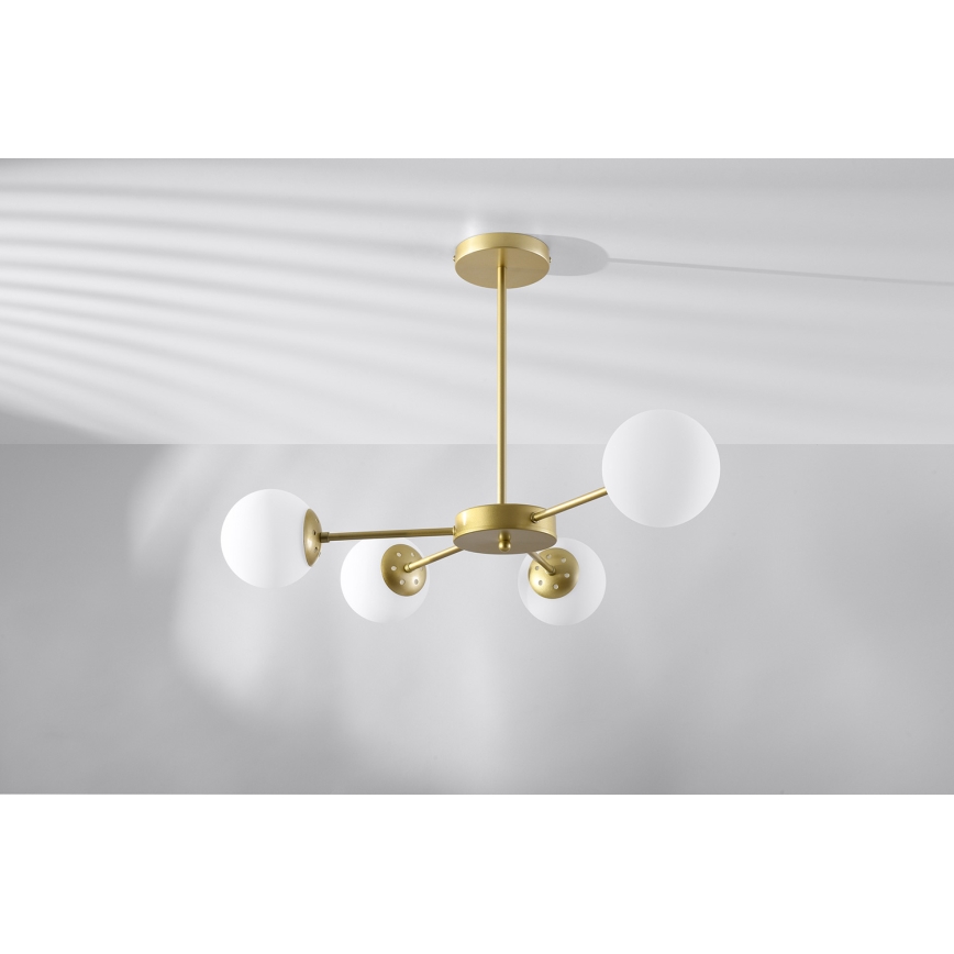 Kronleuchter an einer Stange MATI 4xG9/20W/230V gold