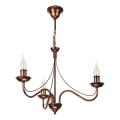 Kronleuchter an Kette ANTON 3xE14/15W/230V Bronze