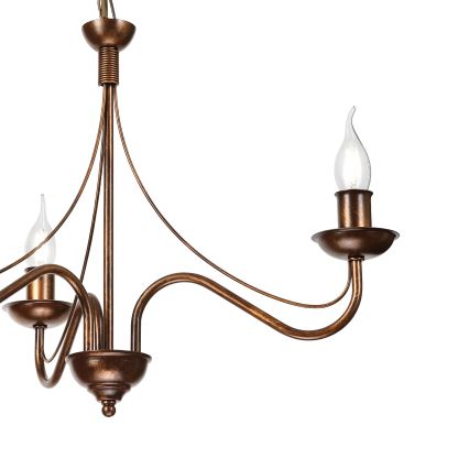 Kronleuchter an Kette ANTON 3xE14/15W/230V Bronze