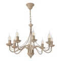Kronleuchter an Kette ANTON 8xE14/60W/230V beige