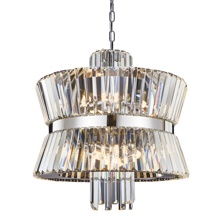 Kronleuchter an Kette AURELIA 12xE14/40W/230V matt Chrom