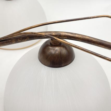 Kronleuchter an Kette COBRA 5xE27/60W/230V Bronze/Patina