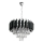 Kronleuchter an Kette CRISTAL 5x E14/10W/230V schwarz/mattchrom