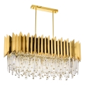 Kronleuchter an Kette CRYSTALLINE 8xE27/40W/230V goldfarben