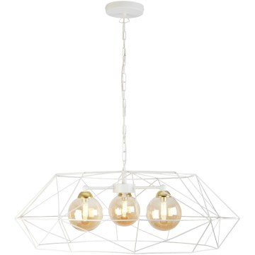 Kronleuchter an Kette DEXA 3xG9/10W/230V Creme/Gold/rauchbeige