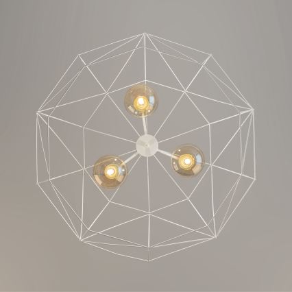 Kronleuchter an Kette DEXA 3xG9/10W/230V Creme/Gold/rauchbeige
