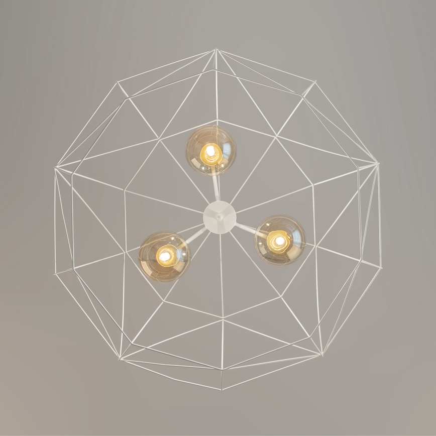 Kronleuchter an Kette DEXA 3xG9/10W/230V Creme/Gold/rauchbeige