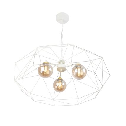 Kronleuchter an Kette DEXA 3xG9/10W/230V Creme/Gold/rauchbeige