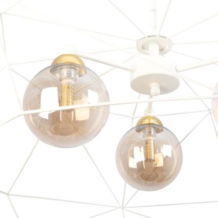 Kronleuchter an Kette DEXA 3xG9/10W/230V Creme/Gold/rauchbeige