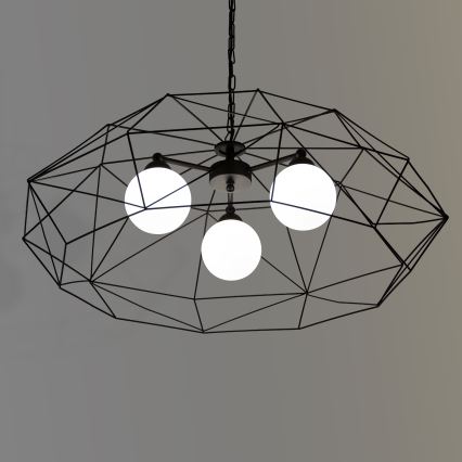 Kronleuchter an Kette DEXA 3xG9/10W/230V schwarz