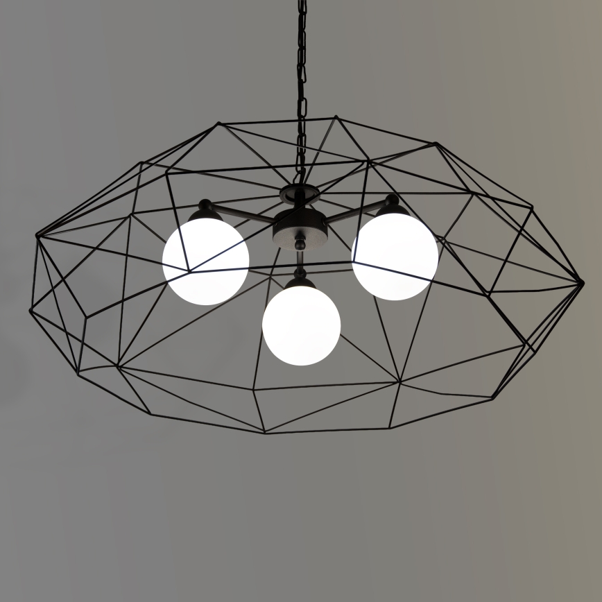 Kronleuchter an Kette DEXA 3xG9/10W/230V schwarz