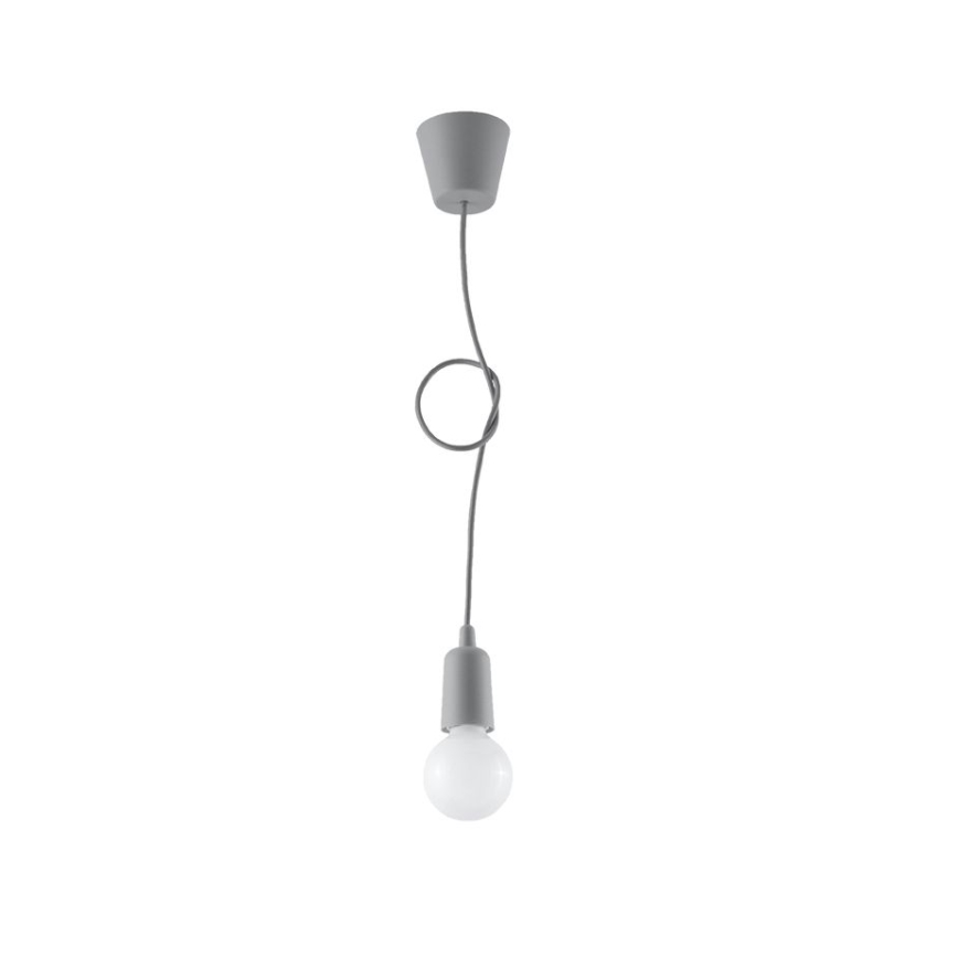 Kronleuchter an Kette DIEGO 1xE27/60W/230V grau