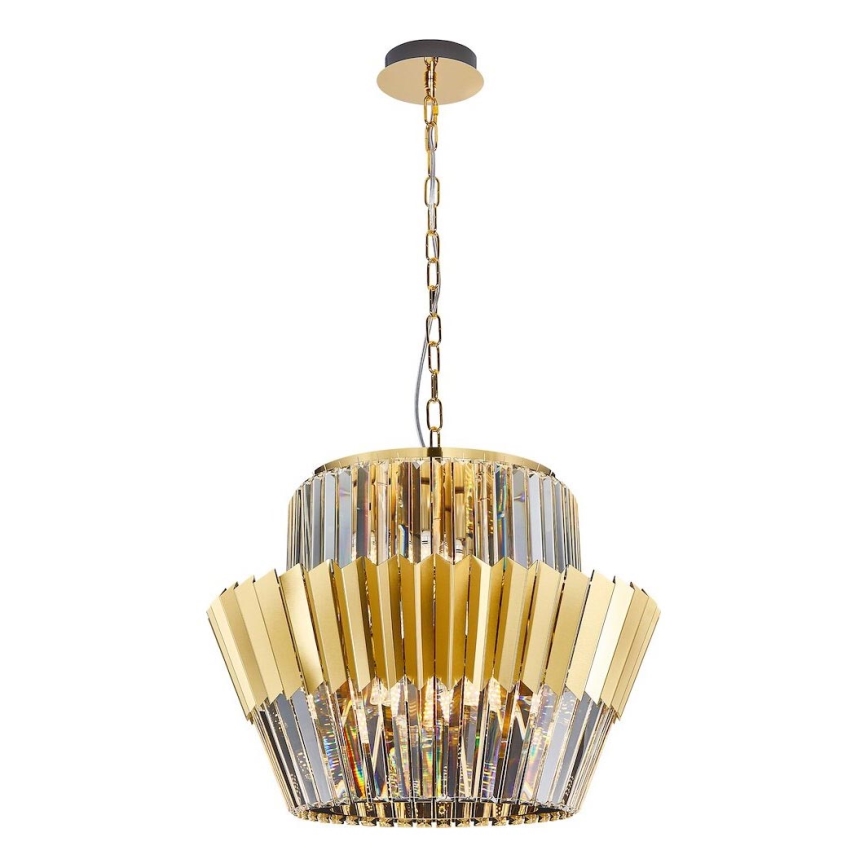Kronleuchter an Kette DONNA 12xE14/40W/230V d 55 cm golden